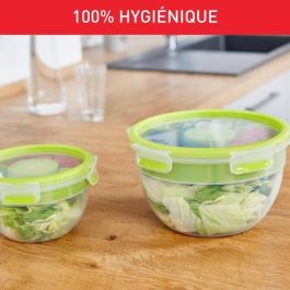 TEFAL Masterseal To Go Salad Box, recipiente para alimentos de 1 L, 2 compartimentos, 100% hermético, sin BPA, garantía de 30 años K3100112