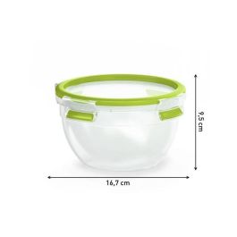 TEFAL Masterseal To Go Salad Box, recipiente para alimentos de 1 L, 2 compartimentos, 100% hermético, sin BPA, garantía de 30 años K3100112