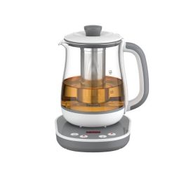 TEFAL BJ551B10 Tastea Tetera de cristal 1,5 L, 8 posiciones, Cesto de té de acero inoxidable extraíble, Mantiene caliente, Base de 360 °