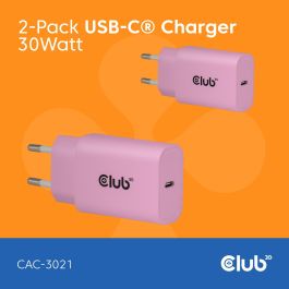Club3D CAC-3021 Cargador USB-C 30W para dispositivos, Lifestyle Ladegerät, 2 unidades, color rosa Precio: 50.79000047. SKU: B1HQBVXV6X