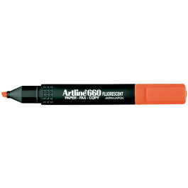Artline EK-660 Rotulador Fluorescente Punta Biselada Color Rojo Tinta Resistente Trazo 1-5mm