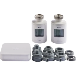 Delta Dore 6050664 Válvulas Termostáticas para Radiador y Caja de Conexiones - Paquete Conectado TRV 1.0