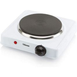Tristar KP-6185 Placa Calefactora Eléctrica Portátil 1000W - 1 Placa de Cocción, 15 cm Diámetro, Termostato Regulable, Base Antideslizante