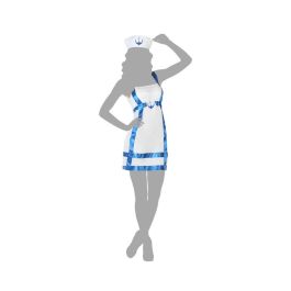 Disfraz de Marinera para Mujer Adulto - Blanco, Tallas M-L, Polyester, Temática Marineros