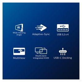 Philips Monitor 346B1C/00 34" (86,4cm) 3440x1440 UWQHD Curvo 100Hz USB-C Altavoces Negro