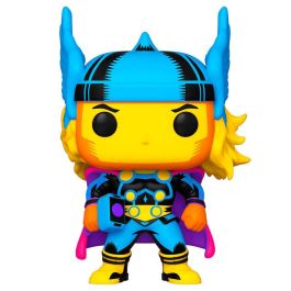 Funko Pop Marvel Black Light Thor - Figura de Vinilo con Brillo en la Oscuridad, 9 cm