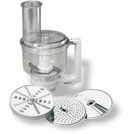 Bosch BOS4242002636962 Batidora multiusos para robot de cocina MUM5 con cuchilla universal, rallador y disco de doble filo - Blanco transparente