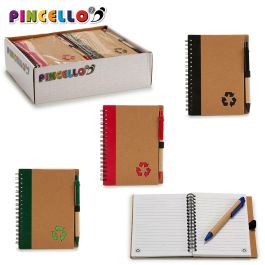 Libreta de cartón reciclado con boli 16x12 cm - Pincello (24 Unidades) Libreta de cartón reciclado con boli 16x12 cm - Pincello (24 Unidades)