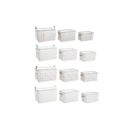 DKD Home Decor Cesta Shabby Blanco Multicolor Algodón Poliéster Set 3 Piezas 25 x 22 x 35 cm Colección Casablanca 2022 Precio: 48.50000045. SKU: B1EMPC82C7