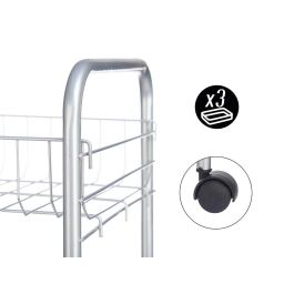Verdulero 3 Pisos Metalico Ruedas Kinvara 26X56CM (4 Unidades) Verdulero 3 Pisos Metalico Ruedas Kinvara 26X56CM (4 Unidades)