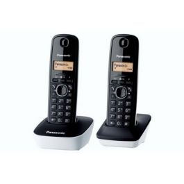 Panasonic KX-TG1612FRW Teléfono Inalámbrico DECT Duo, Contestador Automático Negro Blanco, Directorio 50 Nombres, 15h Autonomía Panasonic KX-TG1612FRW Teléfono Inalámbrico DECT Duo, Contestador Automático Negro Blanco, Directorio 50 Nombres, 15h Autonomía