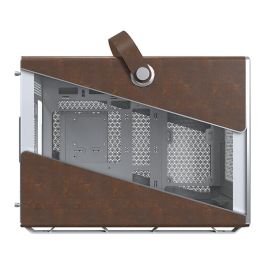 Montech Heritage TG Caja de PC Midi Tower Blanca con Imitación Piel y Ventana Lateral