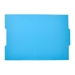 Subcarpeta Cartulina Liderpapel Folio Pestaña Central 240 gr-M2 Azul 50 unidades