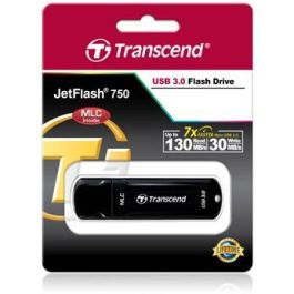 Transcend JetFlash 750 Pendrive USB 3.1 de 64GB en negro