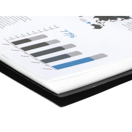 Liderpapel Carpeta Escaparate con Espiral 20 Fundas Polipropileno DIN A5 Negro Opaco