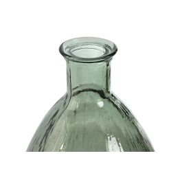DKD Home Decor Jarron Verde 30 x 59 x 30 cm Cristal Reciclado Rayado