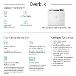 HP Impresora laser color laserJet Enterprise M554dn
