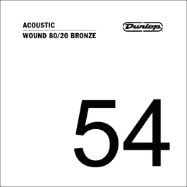Dunlop Cuerda Acústica 80/20 Bronze .054 para Guitarra Acústica - Equilibrio perfecto tensión y flexibilidad
