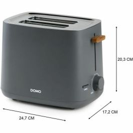 Domo DO965T Tostadora Eléctrica 1000 W 2 Ranuras Negra