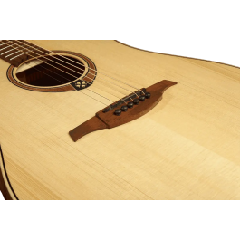 LAG Guitarra Acustica Dreadnought Zurdos Natural Satinado