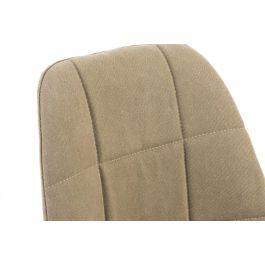 DKD Home Decor Silla Scandi Marrón Natural Pino Poliéster Algodón Desmontable 55x85x47 cm, Altura Asiento 51cm (2 Unidades)