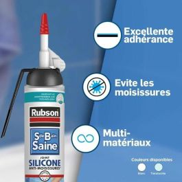 Rubson 2716027 Sellador Sanitario Translúcido Fácil para Baño, 200ml