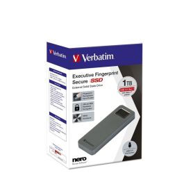 Verbatim SSD Portátil 1 TB USB-C con Lector de Huella Dactilar, Cifrado AES 256-bit, 5Gbps, Gris Verbatim SSD Portátil 1 TB USB-C con Lector de Huella Dactilar, Cifrado AES 256-bit, 5Gbps, Gris