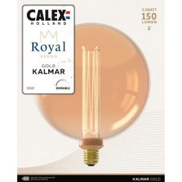 Calex CAL8712879156109 Bombilla LED E27 Royal Kalmar Filamento 3,5W 150lm 1800K Regulable Oro blanco cálido