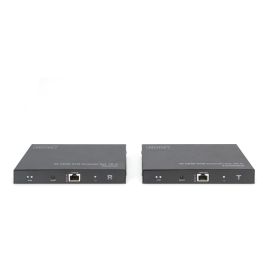 Digitus 4K HDMI KVM Extender Set, 70m Transmisor y Receptor para Cat6, Cat7, Cat8 Negro Aluminio