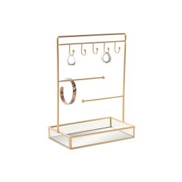 DKD Home Decor Joyero Glam Dorado de Metal para Joyas y Bisutería, 1 kg, Alto 32.5cm x Ancho 21cm x Fondo 7.5cm (Pack 2 Unidades)