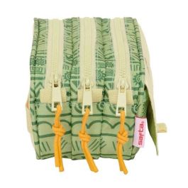 Portatodo Triple Mufasa Verde Beige 21,5 x 10 x 8 cm