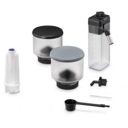DeLonghi EXAM 440.55B Cafetera Automática Rivelia con Molinillo Integrado y Espumador de Leche, 19 Bares, 1.4L, Negro