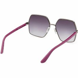 Guess Gafas GU7881-H Gafas de Sol para Mujer, Montura Metal Niquelino Claro Brillante, Lente Humo Degradado, 140 mm