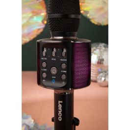 Lenco BMC-090 Micrófono Karaoke Inalámbrico Bluetooth 5W Negro con Altavoces Integrados