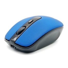 Elbe RT-110 Ratón Inalámbrico Azul con Batería Recargable, 1600 DPI, Plug & Play