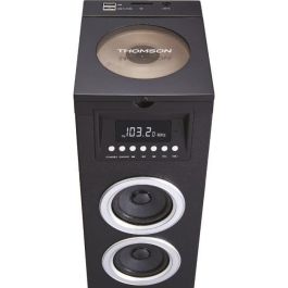 THOMSON DS120CD - Torre de altavoces multimedia - Reproductor de CD - 60W - Bluetooth, USB, radio FM - Pantalla LED - Negro