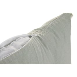 DKD Home Decor Cojín Boho Verde Menta de Algodón 45 x 45 cm (2 Unidades) con Cremallera