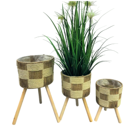 DKD Home Decor Macetero Urban Marron Claro Set de 3 (4 Unidades) Fibra y Pino 30 x 56 x 30 cm Precio: 120.50000017. SKU: B1DJH6KC8H
