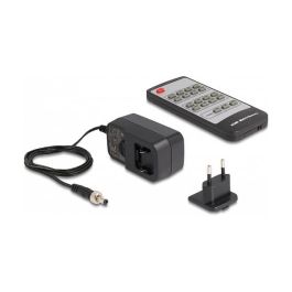 DeLOCK Conmutador Matriz HDMI 4x2, 4 Entradas HDMI a 2 Salidas HDMI, 4K Ultra HD 60 Hz, Extractor de Audio, HDR, HDCP 2.2, Metal Negro, con Mando a Distancia