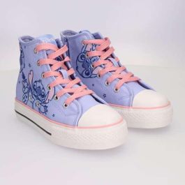 Cerdá Zapatilla Loneta Vulcanizado Alta Stitch T032 Azul Talla 32