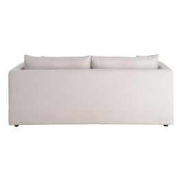 Sofá 3 Plazas Crema Tejido-Madera 210 X 96 X 86 cm
