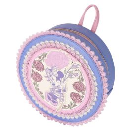 Loungefly Mochila Minnie Disney Floral Piel Sintética con Detalles de Encaje y Lunares 23cm