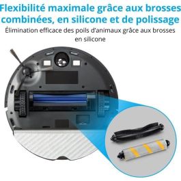 MEDION X50 SW - Robot Aspirador con Estación de Drenaje - Navegación Láser - Potencia 8000 Pa - Zonas NO GO & GO