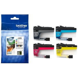 BROTHER pack de 4 cartuchos de tinta negro cian magenta y amarillo lc426val/LC426VAL