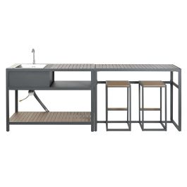 Isla Cocina Terraza Y Jardin DKD Home Decor Natural Gris 100 x 95 x 127 cm Set de 4 Precio: 914.50000004. SKU: B13W7VEP7E
