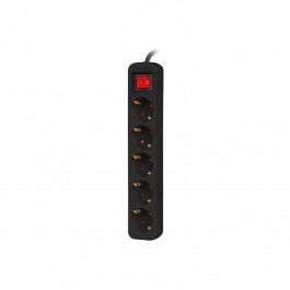 Lanberg Regleta 5 Tomas Schuko con Protección 3m Negra
