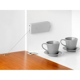 Emuca Mecanismo para puertas abatibles Microwinch, 6kg, Acero y Plástico, Gris