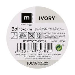 Bol de melamina Ivory 10x6 cm - La Mediterranea (24 Unidades) Bol de melamina Ivory 10x6 cm - La Mediterranea (24 Unidades)