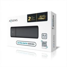 Aisens Caja Externa M.2 NGFF para SSD M.2 SATA-NVME a USB 3.1 Gen 2, Aluminio, Negra