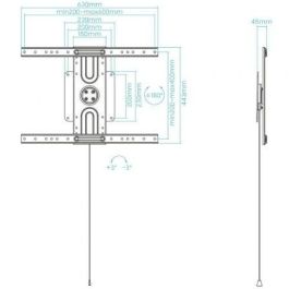 TooQ LP3780F-R Soporte de Pared Giratorio/Inclinable/Nivelable para TV de 37-80" hasta 50kg, Negro